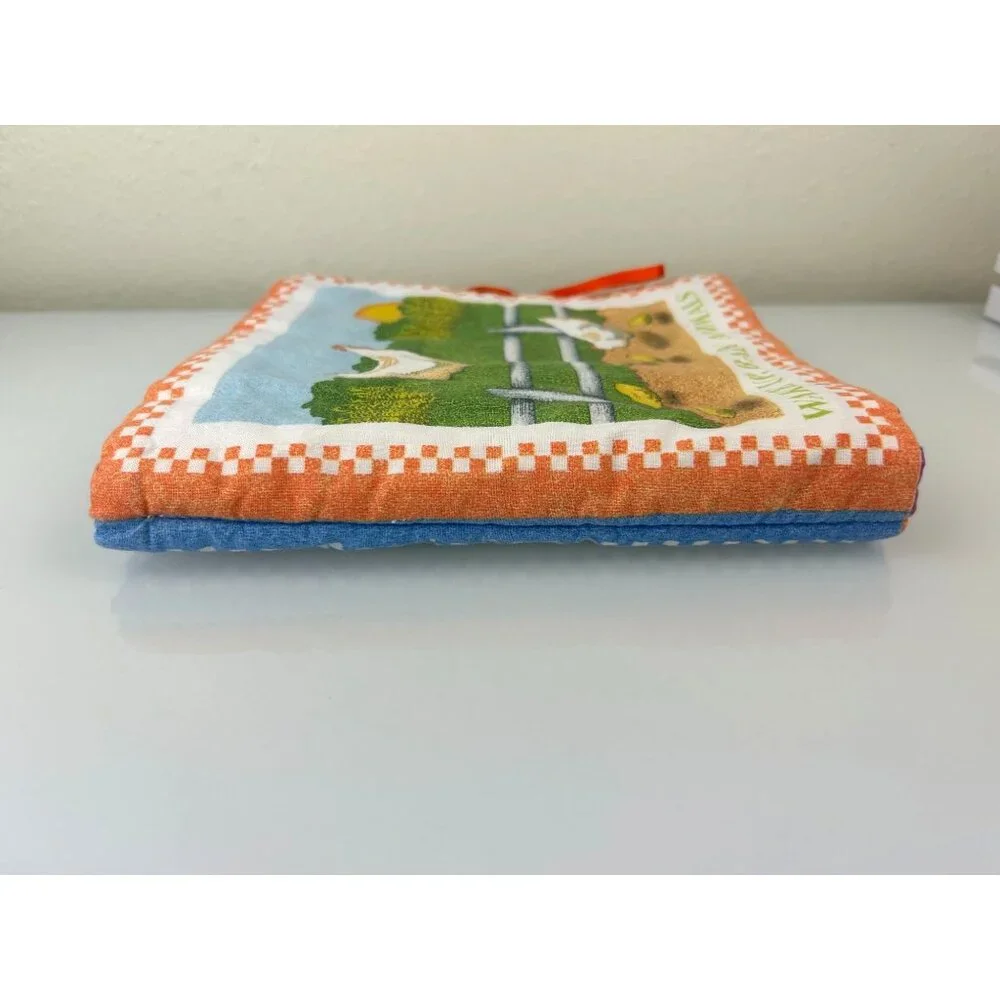 Soft Baby Book Wake Up, Baby Animals Fabric Farm Country Sewn Hand Crafted Toy